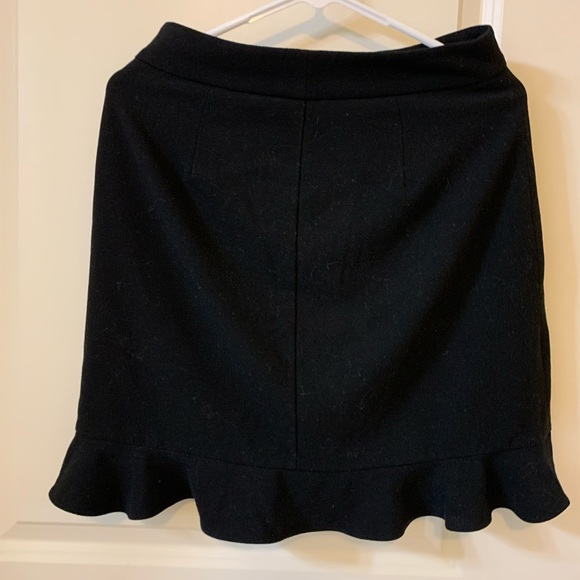 Ruffle Loft Outlet Black Mini Skirt - Picture 2 of 4